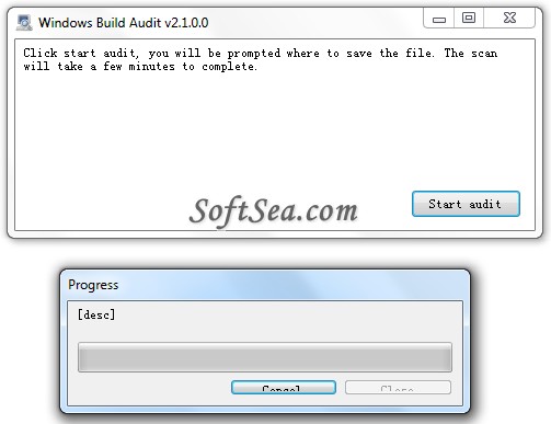 Windows Build Audit Screenshot