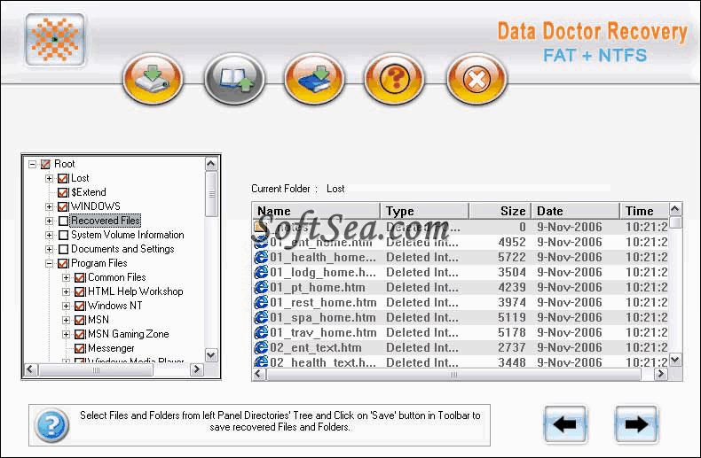 Windows Data Files Undelete Screenshot