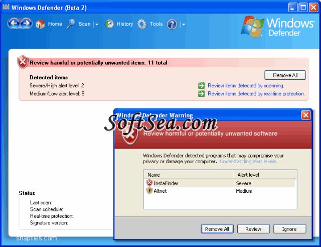 Windows Defender Screenshot