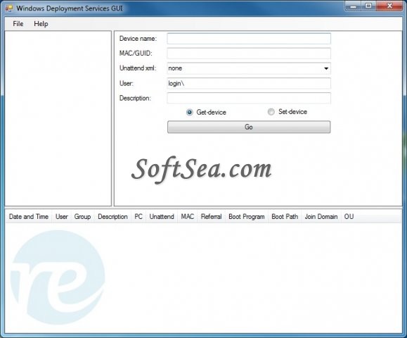 Windows Deployment Services GUI Screenshot