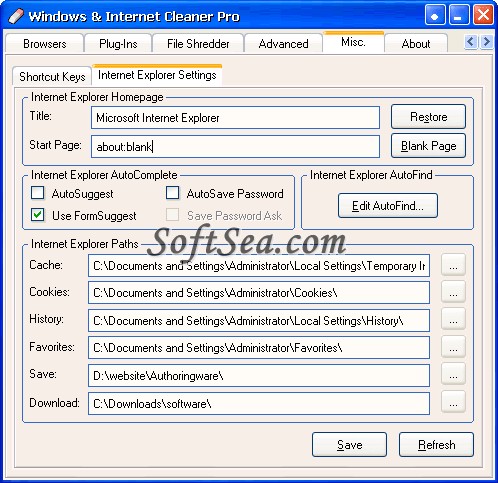 Windows & Internet Cleaner Pro Screenshot