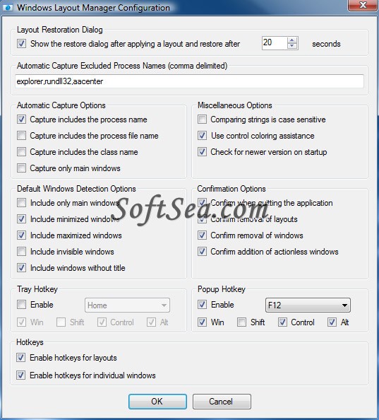 Windows Layout Manager (WiLMa) Screenshot