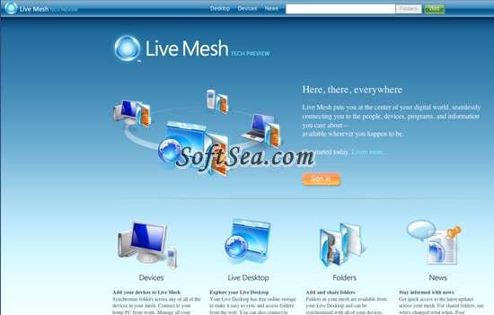 Windows Live Mesh Screenshot