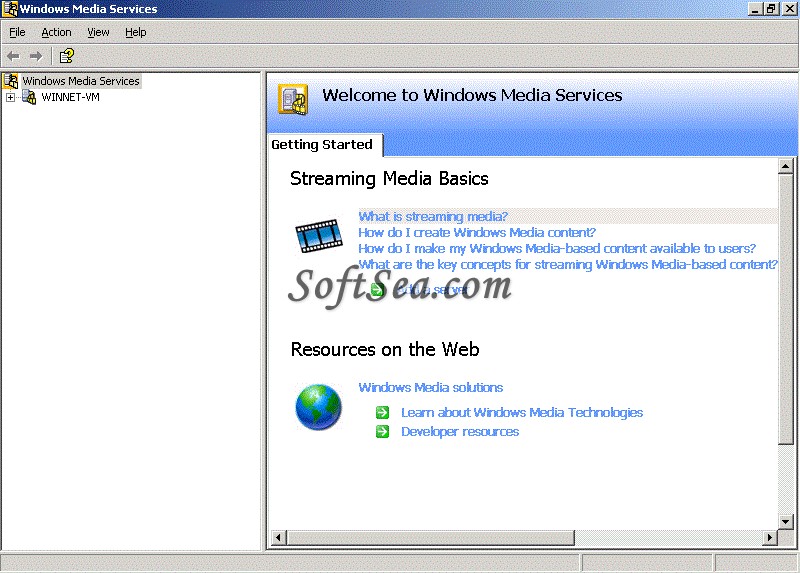 Windows Media Services Screenshot