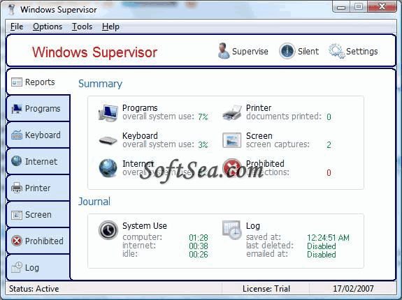 Windows Supervisor Screenshot