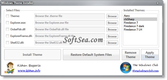 Windows Theme Installer Screenshot
