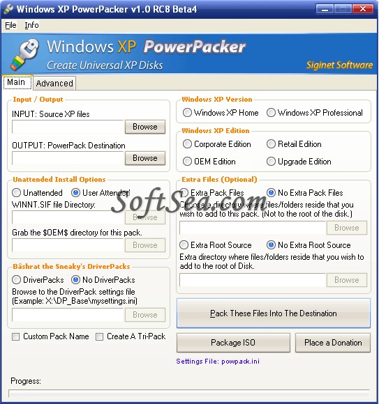 Windows XP PowerPacker Screenshot