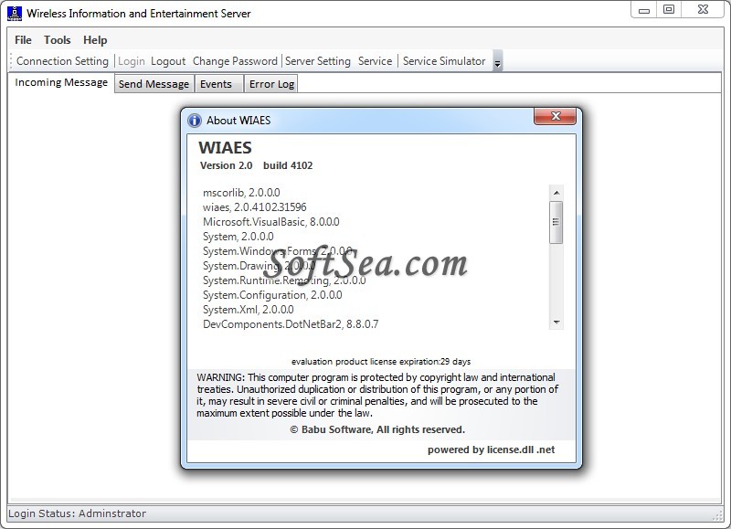 Wireless Information And Entertainment Server Screenshot