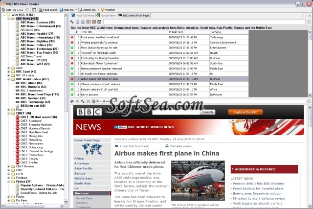 Wizz RSS News Reader Screenshot