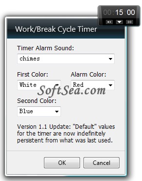 Work / Break Cycle Timer Screenshot