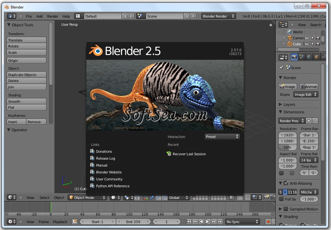 X-Blender Portable Screenshot