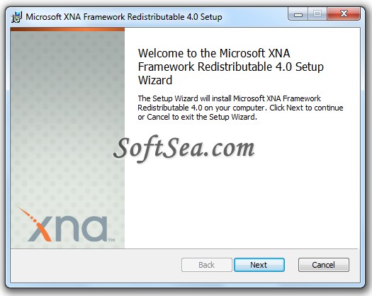 XNA Framework Redistributable Screenshot