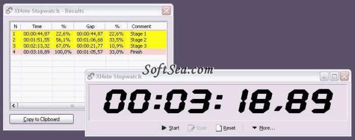 XNote Stopwatch Screenshot