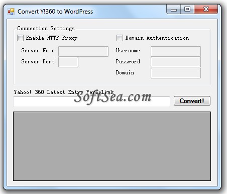 Yahoo 360 To Wordpress Converter Screenshot