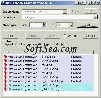 Yahoo Group Downloader Screenshot