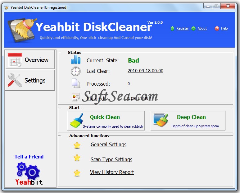 Yeahbit DiskCleaner Screenshot