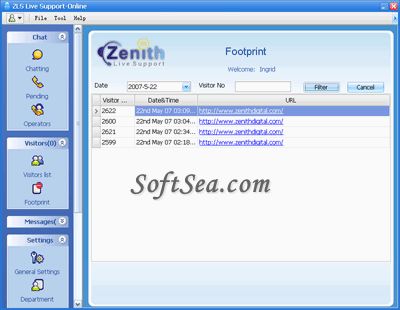 Zenith LiveSupport Screenshot