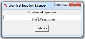 chemical Equation Balancer Screenshot