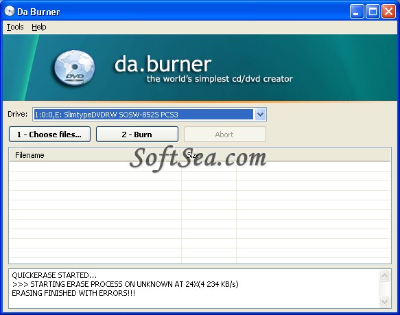 daBurner Screenshot