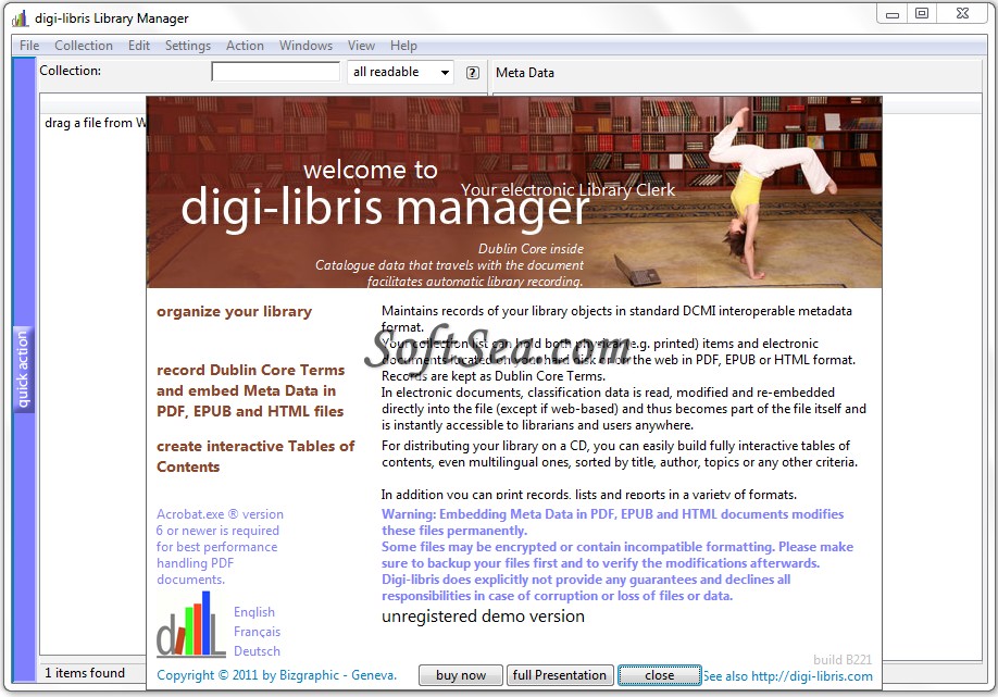 digi-libris Manager Screenshot
