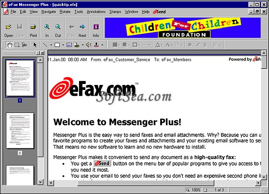 eFax Messenger Plus Screenshot