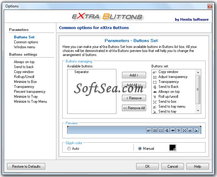 eXtra Buttons Screenshot
