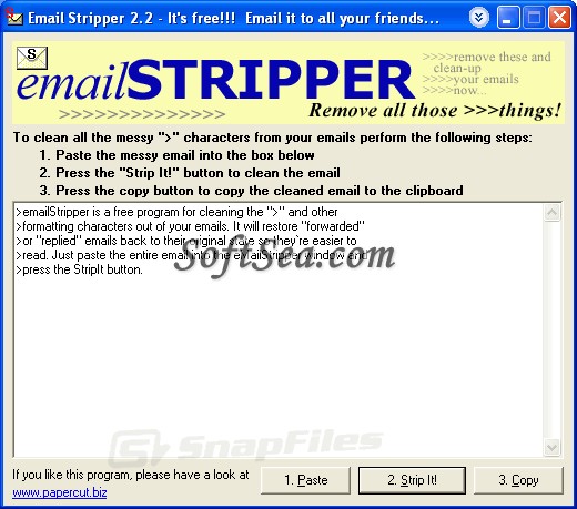 emailStripper Screenshot