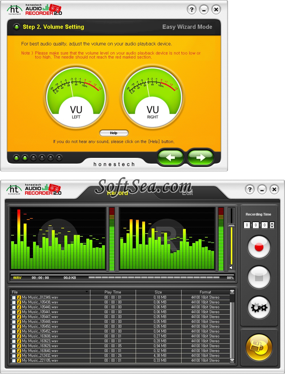 honestech Audio Recorder Screenshot