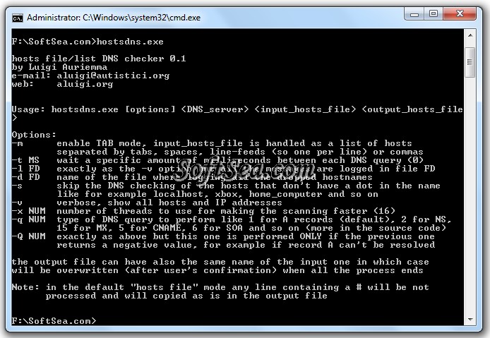 hosts file/list DNS checker Screenshot