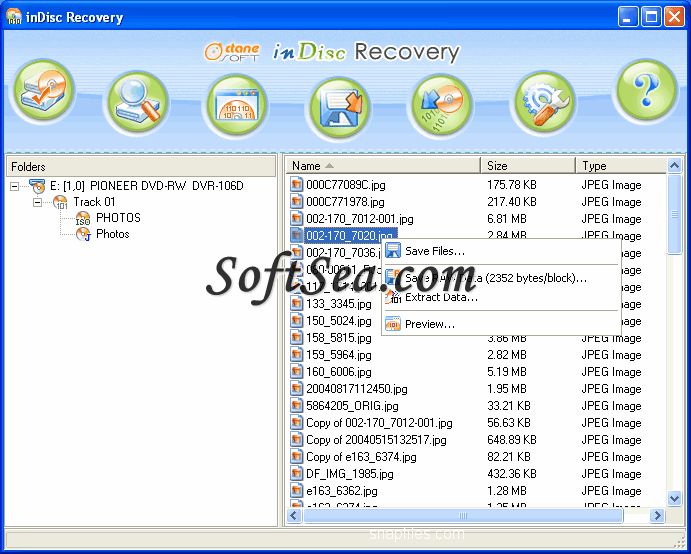 inDisc Recovery Screenshot