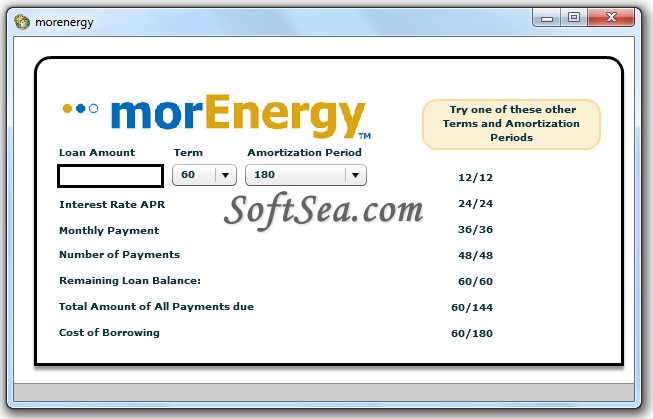 morEasyPay Payment Calculator Screenshot