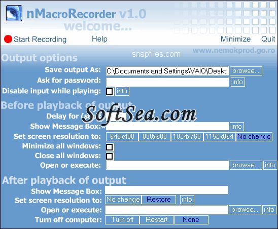 nMacro Recorder Screenshot