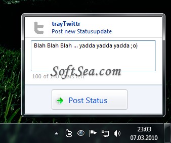 trayTwittr Screenshot