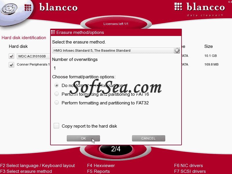 Blancco Data Cleaner Screenshot