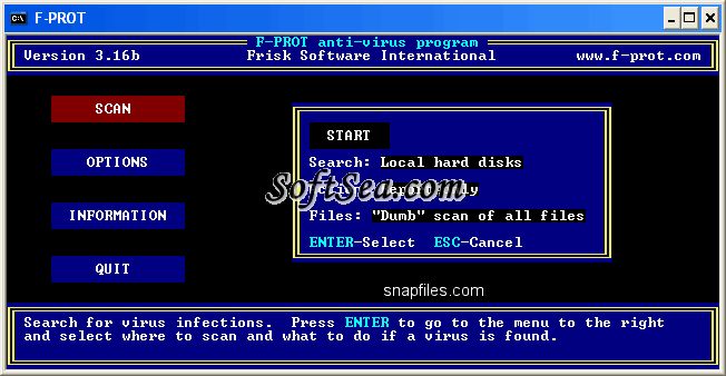 F-Prot Antivirus for DOS Screenshot