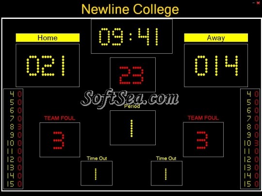 Free Basketball Scoreboard Screenshot