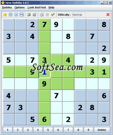 Java Sudoku Screenshot