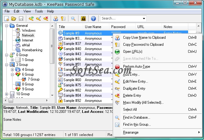 KeePass Password Safe Screenshot