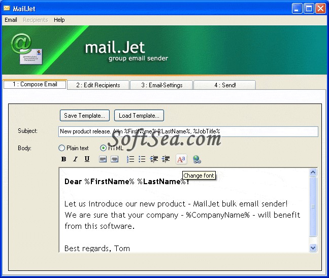 MailJet Screenshot