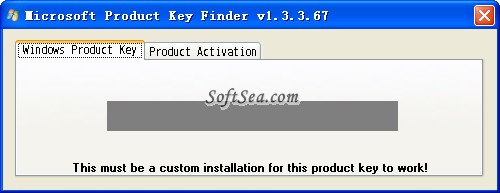 Microsoft Product Key Finder Screenshot