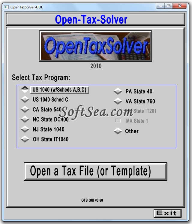 Open Tax Solver Screenshot