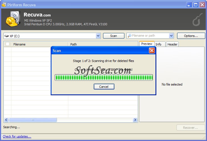 Recuva File Recovery Screenshot
