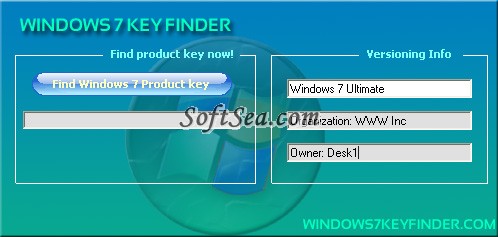 Windows 7 Key Finder Screenshot